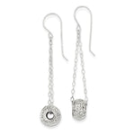 Load image into Gallery viewer, 14k White Gold Donut French Hook Dangle Earrings
