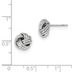 Load image into Gallery viewer, 14k White Gold 8mm Classic Love Knot Stud Post Earrings
