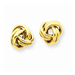 Cargar imagen en el visor de la galería, 14k Yellow Gold Classic Polished Love Knot Stud Post Earrings
