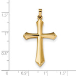 Afbeelding in Gallery-weergave laden, 14k Yellow Gold Passion Cross Hollow Pendant Charm
