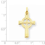 画像をギャラリービューアに読み込む, 14k Yellow Gold Celtic Cross Pendant Charm - [cklinternational]
