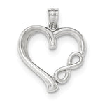 Carregar imagem no visualizador da galeria, 14k White Gold Infinity Heart Pendant Charm
