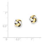 Lade das Bild in den Galerie-Viewer, 14k Gold Two Tone Classic Love Knot Stud Post Earrings
