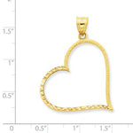 Carica l&#39;immagine nel visualizzatore di Gallery, 14k Yellow Gold Heart Pendant Charm
