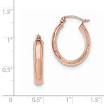 Загрузить изображение в средство просмотра галереи, 14K Rose Gold 22x11x3.75mm Classic Oval Hoop Earrings
