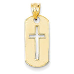 Load image into Gallery viewer, 14k Yellow Gold Cross Cut Out Pendant Charm
