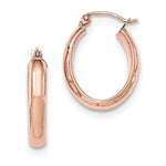 Load image into Gallery viewer, 14K Rose Gold 22x11x3.75mm Classic Oval Hoop Earrings
