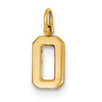 Afbeelding in Gallery-weergave laden, 14k Yellow Gold Number 0 Zero Pendant Charm
