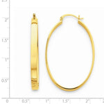 Ladda upp bild till gallerivisning, 14k Yellow Gold Classic Large Oval Hoop Earrings
