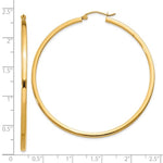 Load image into Gallery viewer, 14K Yellow Gold 55mm Square Tube Round Hollow Hoop Earrings
