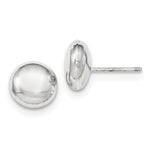 Load image into Gallery viewer, 14k White Gold 10.5mm Button Polished Post Stud Earrings

