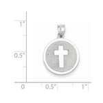 Load image into Gallery viewer, 14k White Gold Cross 1st Communion Reversible Pendant Charm
