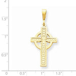 Carica l&#39;immagine nel visualizzatore di Gallery, 14k Yellow Gold Celtic Cross Pendant Charm
