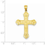 Load image into Gallery viewer, 14k Yellow Gold Budded Cross Pendant Charm - [cklinternational]
