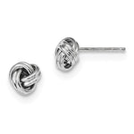 Lade das Bild in den Galerie-Viewer, 14k White Gold Classic Polished Love Knot Stud Post Earrings
