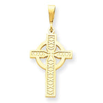 Załaduj obraz do przeglądarki galerii, 14k Yellow Gold Celtic Cross Pendant Charm
