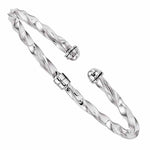 Afbeelding in Gallery-weergave laden, 14k White Gold Modern Contemporary Hinged Cuff Bangle Bracelet
