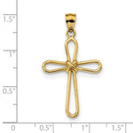 Carregar imagem no visualizador da galeria, 14k Yellow Gold Latin Cross X Center Pendant Charm
