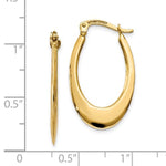 Ladda upp bild till gallerivisning, 14k Yellow Gold Classic Oval Tube Hoop Earrings
