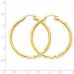 Kép betöltése a galériamegjelenítőbe: 14K Yellow Gold 45mm x 3mm Lightweight Round Hoop Earrings
