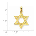 Carregar imagem no visualizador da galeria, 14k Yellow Gold Star of David Pendant Charm
