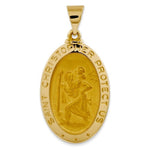 Load image into Gallery viewer, 14k Yellow Gold Saint Christopher Medal Hollow Pendant Charm
