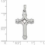 Load image into Gallery viewer, 14k White Gold Fancy Latin Cross Pendant Charm
