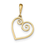 Загрузить изображение в средство просмотра галереи, 14k Yellow Gold Swirl Heart Pendant Charm
