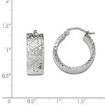Charger l&#39;image dans la galerie, 14K White Gold Modern Contemporary Round Hoop Earrings
