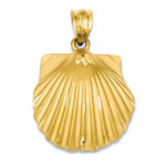 Kép betöltése a galériamegjelenítőbe: 14k Yellow Gold Seashell Pendant Charm - [cklinternational]
