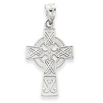 Załaduj obraz do przeglądarki galerii, 14k White Gold Celtic Cross Pendant Charm
