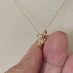 Load and play video in Gallery viewer, 14k Yellow Gold Teapot 3D Pendant Charm
