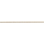 Indlæs billede til gallerivisning 14k Yellow Gold 0.50mm Thin Cable Rope Necklace Pendant Chain
