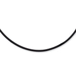 Lataa kuva Galleria-katseluun, Black 3mm Rubber Cord Necklace with Sterling Silver Clasp
