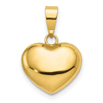 Afbeelding in Gallery-weergave laden, 14k Yellow Gold Small Puffy Heart 3D Pendant Charm
