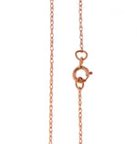 將圖片載入圖庫檢視器 14k Rose Gold 0.50mm Thin Cable Rope Necklace Pendant Chain
