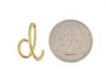 Load image into Gallery viewer, 14k Yellow Gold Initial Letter D Cursive Chain Slide Pendant Charm
