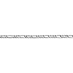 Kép betöltése a galériamegjelenítőbe: 14K White Gold 2.75mm Figaro Bracelet Anklet Choker Necklace Pendant Chain
