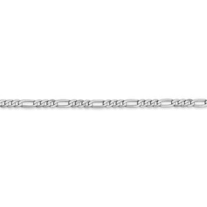 14K White Gold 2.75mm Figaro Bracelet Anklet Choker Necklace Pendant Chain