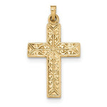 Load image into Gallery viewer, 14k Yellow Gold Filigree Cross Pendant Charm
