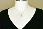 Load image into Gallery viewer, 14k Yellow Gold Initial Letter N Cursive Chain Slide Pendant Charm
