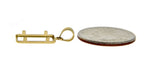 Φόρτωση εικόνας στο εργαλείο προβολής Συλλογής, 14K Yellow Gold Holds 15mm x 8.5mm x 0.65mm Coins Credit Suisse 1 gram Tab Back Frame Mounting Holder Pendant Charm
