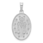 將圖片載入圖庫檢視器 14k White Gold Blessed Virgin Mary Miraculous Medal Pendant Charm
