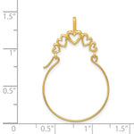 Carica l&#39;immagine nel visualizzatore di Gallery, 14K Yellow Gold Hearts Charm Holder Pendant
