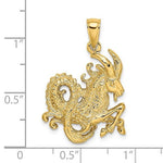 Charger l&#39;image dans la galerie, 14k Yellow Gold Capricorn Zodiac Horoscope Large Pendant Charm
