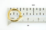 이미지를 갤러리 뷰어에 로드 , 14k Yellow Gold Non Pierced Clip On Round Hoop Earrings 14mm x 2mm
