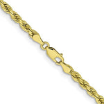 Load image into Gallery viewer, 10k Yellow Gold 3.75mm Diamond Cut Rope Bracelet Anklet Choker Necklace Pendant Chain
