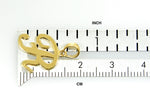 Cargar imagen en el visor de la galería, 14K Yellow Gold Script Initial Letter R Cursive Alphabet Pendant Charm
