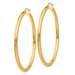 Lataa kuva Galleria-katseluun, 14K Yellow Gold 55mm x 3mm Classic Round Hoop Earrings
