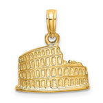 Kép betöltése a galériamegjelenítőbe: 14K Yellow Gold Colosseum Rome Italy Pendant Charm
